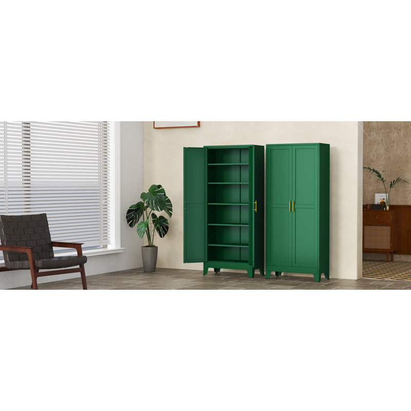 Winston Porter Modern Freestanding Wardrobe Armoire with Two Door